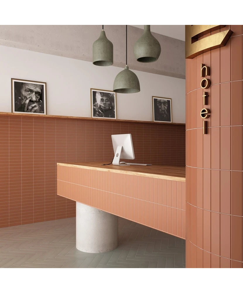 Carrelage Stromboli Beige Gobi 9,2x36,8 cm - vue d’ambiance