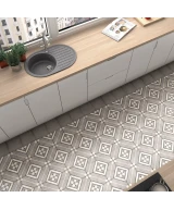 Carrelage Art Nouveau Inspire Grey 20x20 cm - vue d’ambiance
