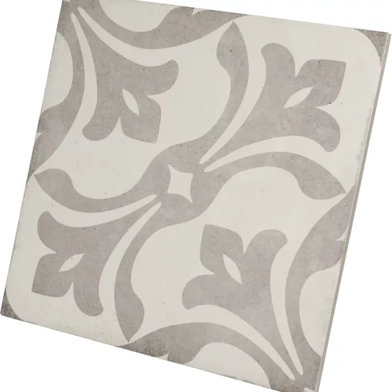 Carrelage Art Nouveau La Rambla Grey 20x20 cm - vue latérale du carreau