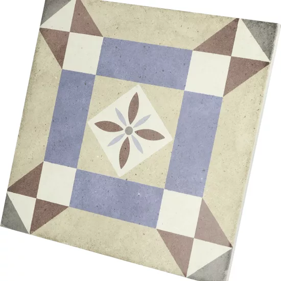 Carrelage Art Nouveau Lys Colour 20x20 cm - vue latérale du carreau