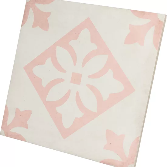 Carrelage Art Nouveau Padua Pink 20x20 cm - vue latérale du carreau