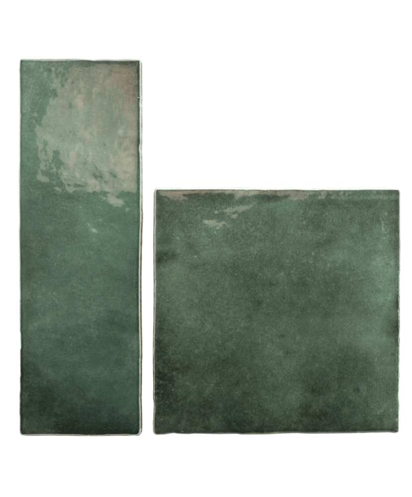Carrelage Artisan Moss Green 13,2x13,2 cm - détail du carreau 4