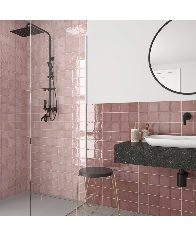 Carrelage Altea Dusty Pink 10x10 cm - vue d’ambiance 2
