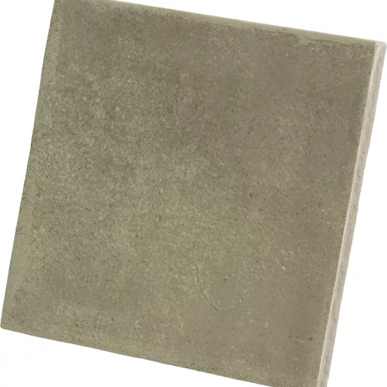 Carrelage Argile Khaki 10x10 cm - vue latérale du carreau