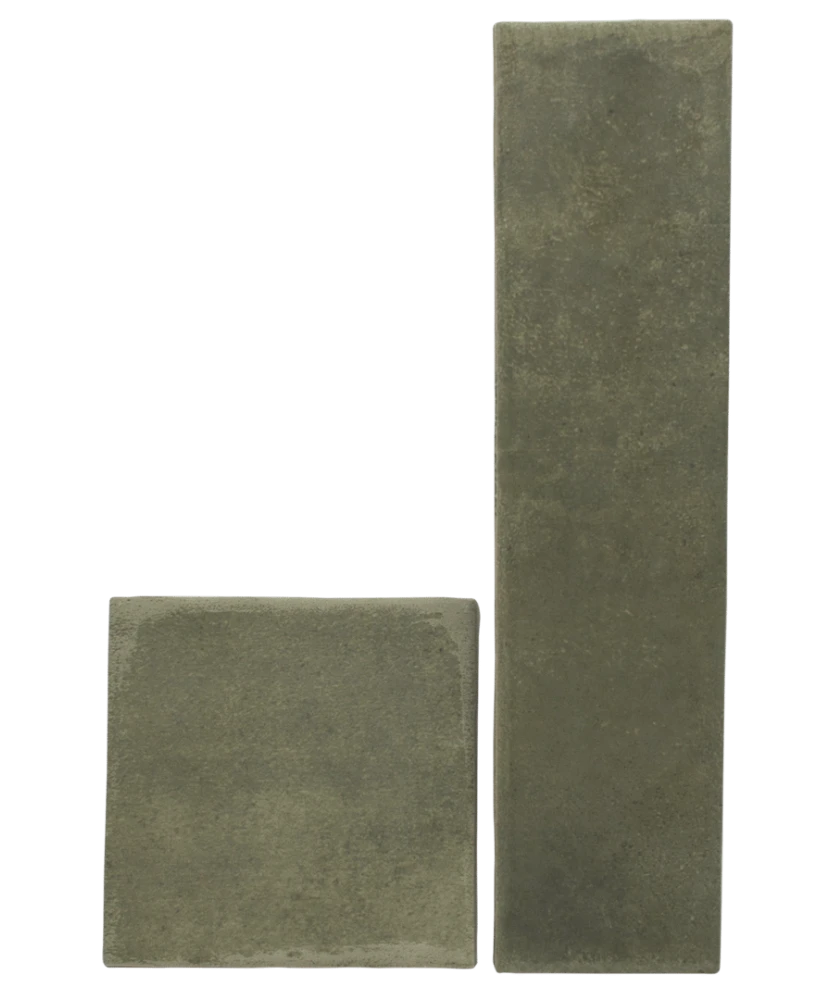 Carrelage Argile Khaki 10x10 cm - détail du carreau 2