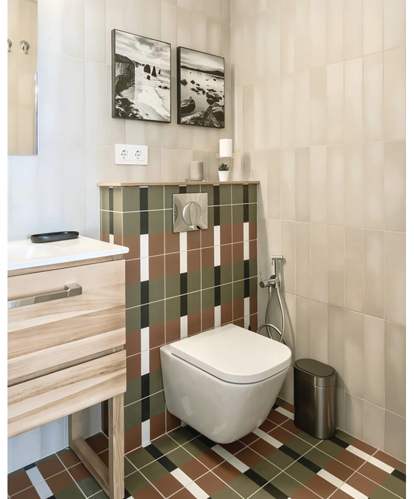 Carrelage Bauhome Band Warm 20x20 cm - vue d’ambiance 5