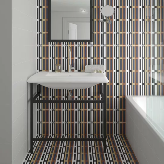 Carrelage Bauhome Domino Warm 20x20 cm - vue d’ambiance