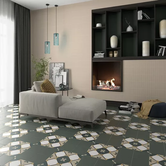 Carrelage Bauhome Korola Cold 20x20 cm - vue d’ambiance