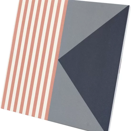 Carrelage Bauhome Strich Cold 20x20 cm - vue latérale du carreau