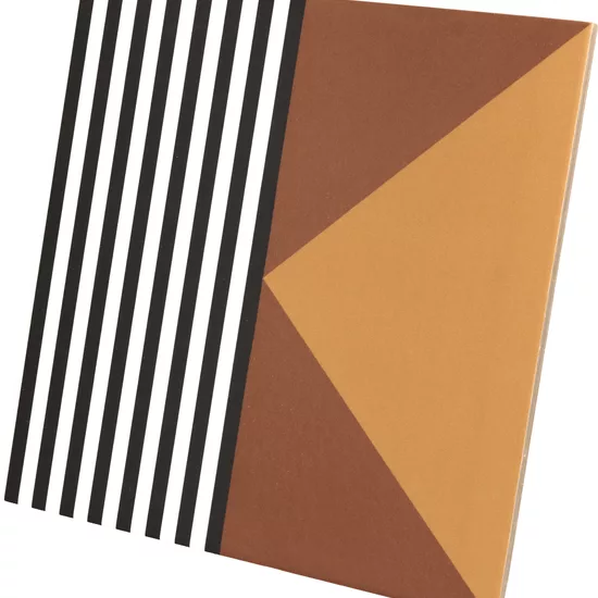Carrelage Bauhome Strich Warm 20x20 cm - vue latérale du carreau