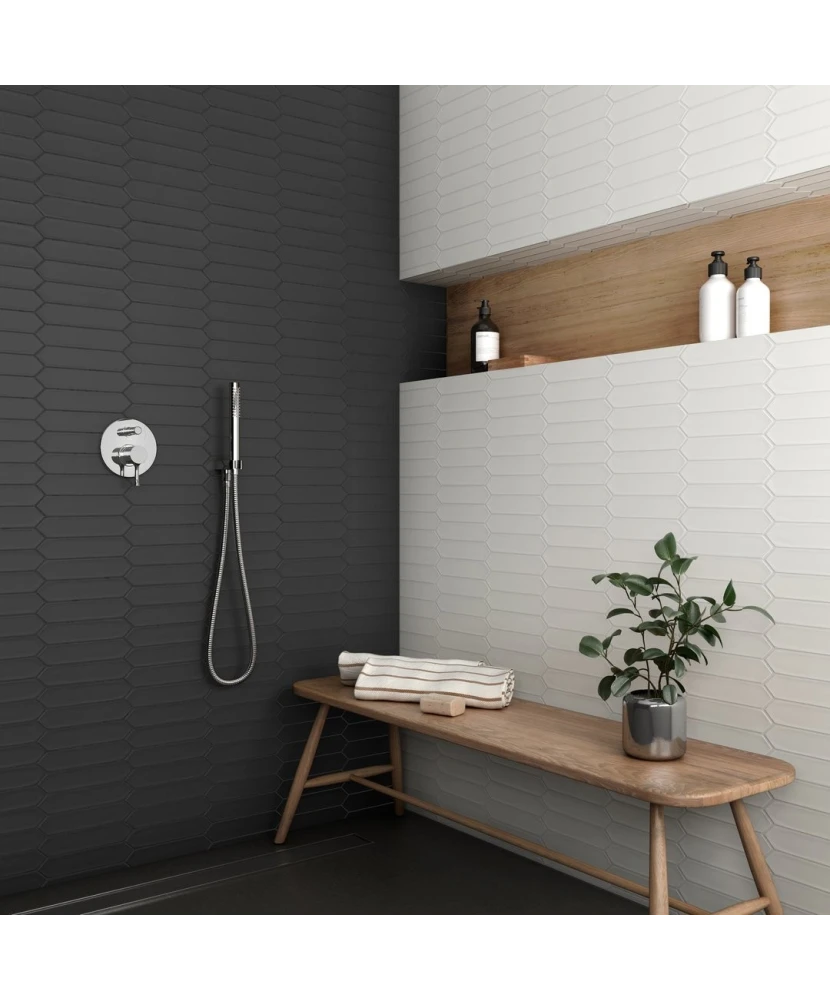 Carrelage Lanse Black 5x25 cm - vue d’ambiance