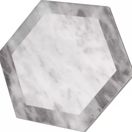 Carrelage Bardiglio Hexagon Geo Mat 17,5x20 cm - vue latérale du carreau