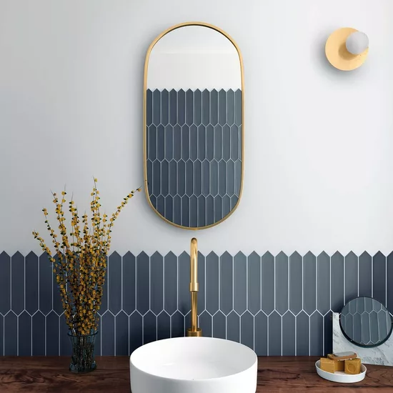 Carrelage Lanse Navy 5x25 cm - vue d’ambiance 3