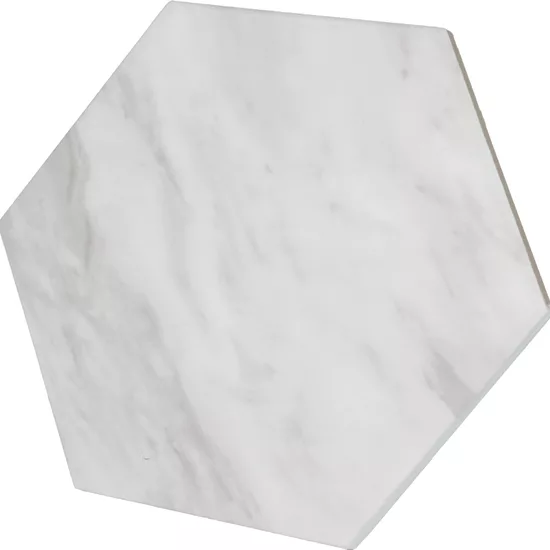 Carrelage Bardiglio Hexagon Light Mat 17,5x20 cm - vue latérale du carreau