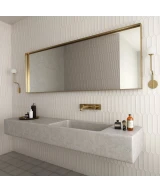 Carrelage Lanse White 5x25 cm - posé en salle de bain