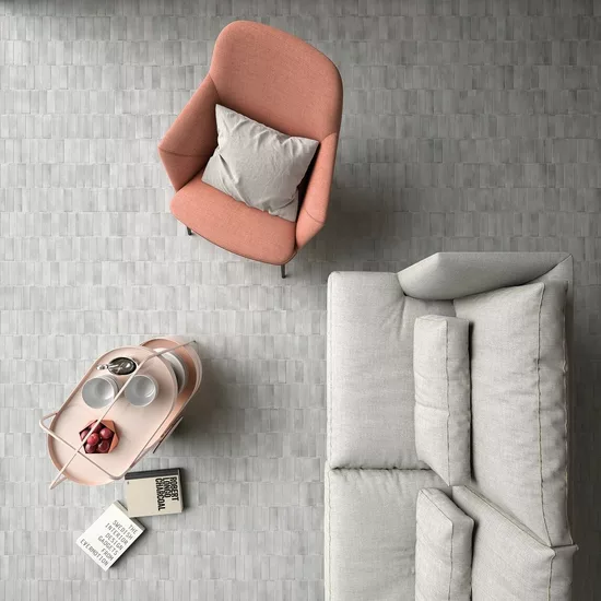 Carrelage Coco Amber Grey Mat 5x15 cm - vue d’ambiance