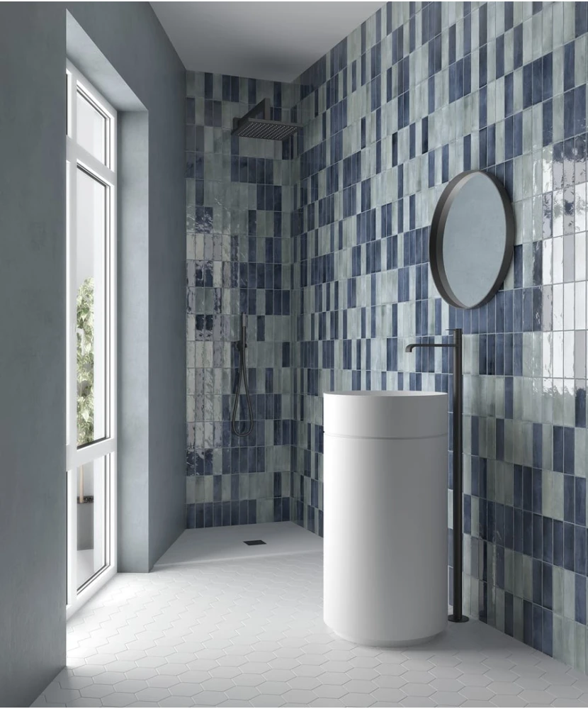 Carrelage Coco Blue Night 5x15 cm - vue d’ambiance 4