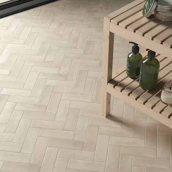 Carrelage Coco Canvas Mat 5x15 cm - vue d’ambiance