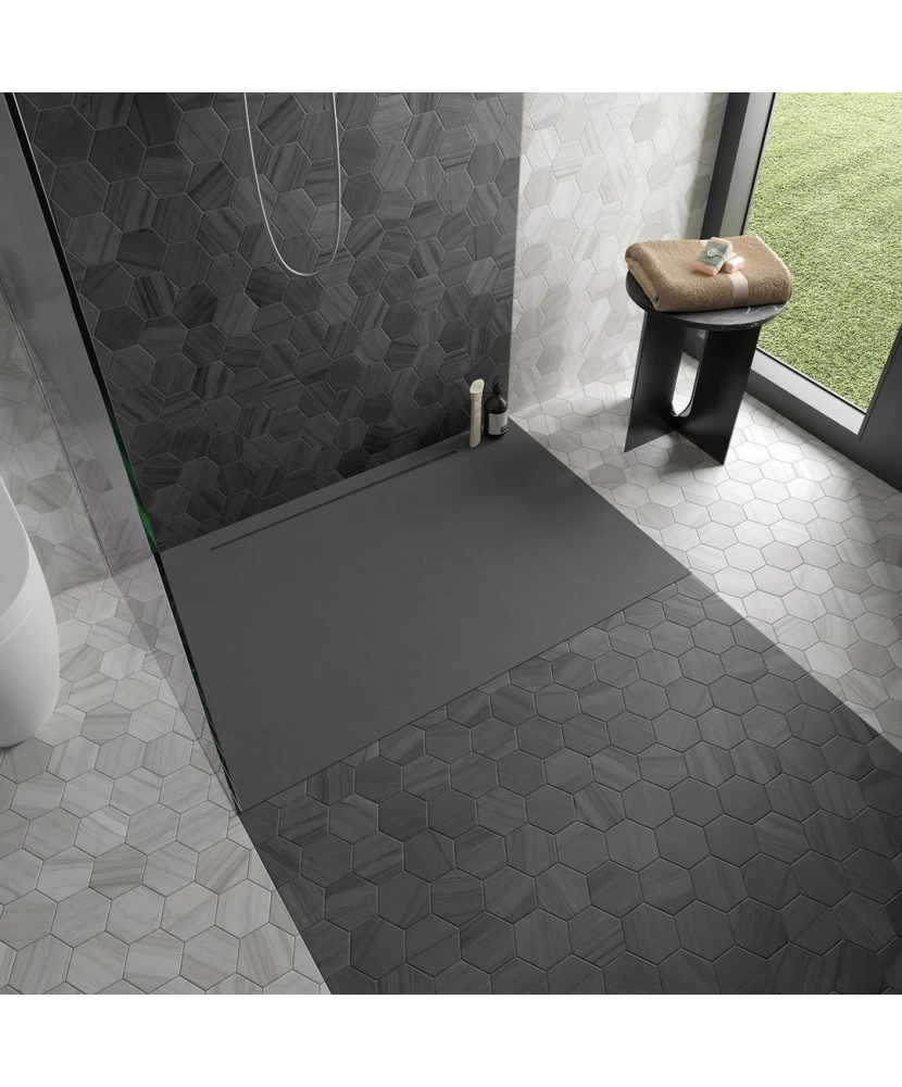Carrelage Lithos Dark 11,6x10,1 cm - vue d’ambiance