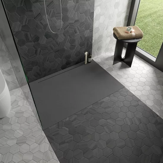 Carrelage Lithos Dark 11,6x10,1 cm - vue d’ambiance