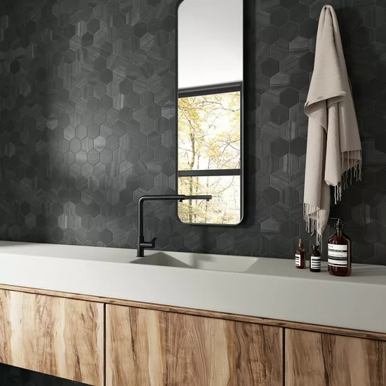 Carrelage Lithos Dark 11,6x10,1 cm - vue d’ambiance 4