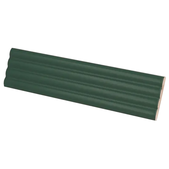 Carrelage Onda Laurel Green Mat 5x20 cm - vue latérale du carreau