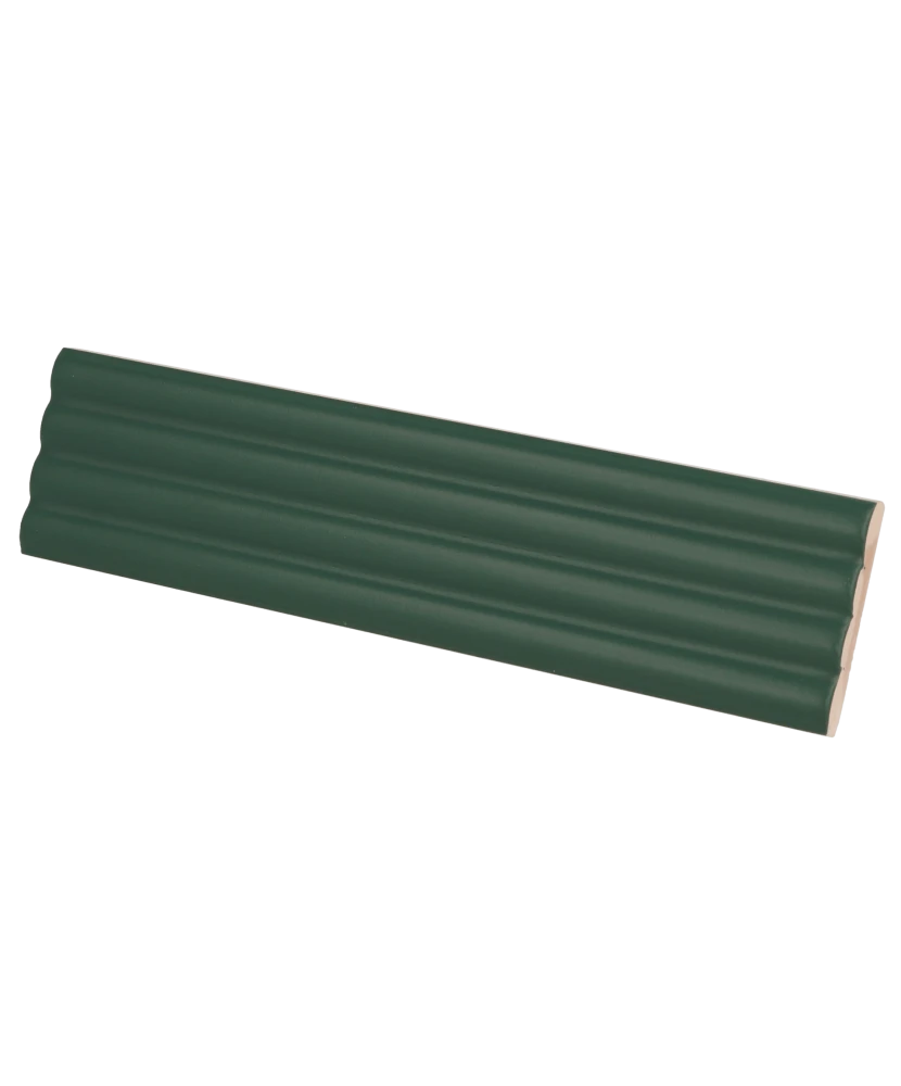 Carrelage Onda Laurel Green Mat 5x20 cm - vue latérale du carreau