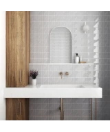 Carrelage Curve Grey Mat 8,3x12 cm - posé en salle de bain