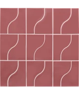 Carrelage Curve Ruby Shade 8,3x12 cm - panneau de carreaux