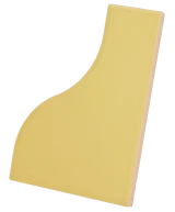 Carrelage Curve Yellow Mat 8,3x12 cm - vue latérale du carreau