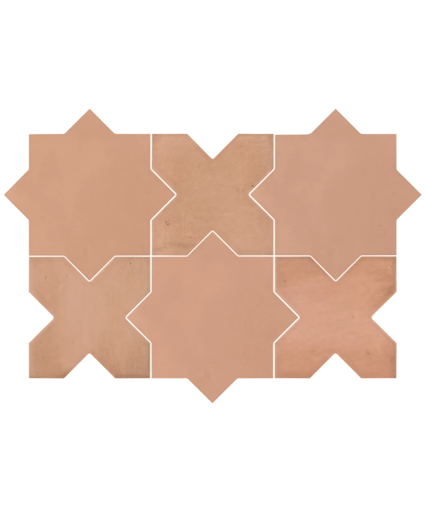 Carrelage Kasbah Terracotta 12x12 cm - détail du carreau 4