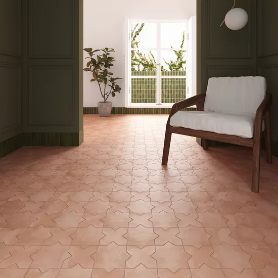 Carrelage Kasbah Terracotta 12x12 cm - vue d’ambiance