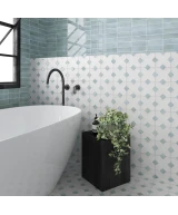 Carrelage Taco Blue Grass 3,4x3,4 cm - vue d’ambiance