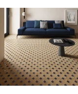 Carrelage Taco Blue Night 3,4x3,4 cm - posé en terrasse