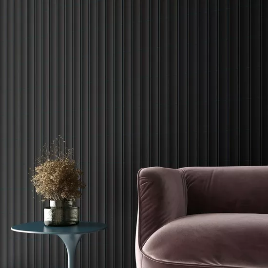 Carrelage Vibe In Almost Black Mat 6,5x20 cm - vue d’ambiance