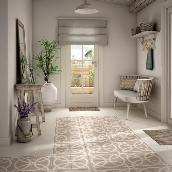 Carrelage Caprice White 20x20 cm - vue d’ambiance