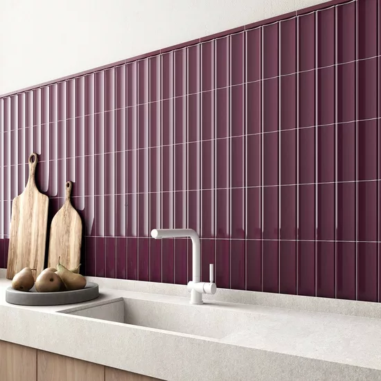 Carrelage Vibe In Gooseberry 6,5x20 cm - vue d’ambiance