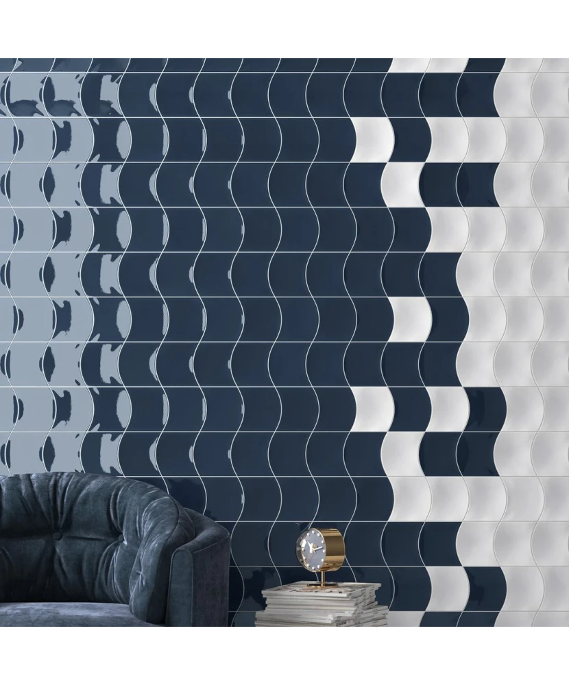 Carrelage Wave White 12x12 cm - vue d’ambiance 7