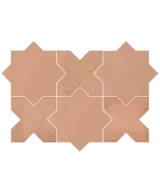 Carrelage Kasbah Star Terracotta 16,8x16,8 cm - détail du carreau 4