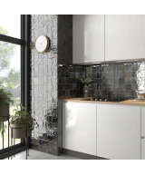 Carrelage Hanoi Arco Black Ash 10x10 cm - vue d’ambiance