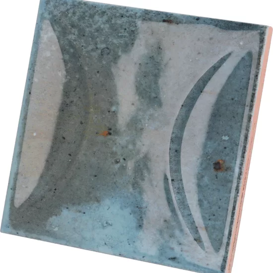 Carrelage Hanoi Arco Sky Blue 10x10 cm - vue latérale du carreau