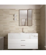 Carrelage Wadi Decor Beige 6x30 cm - posé en salle de bain