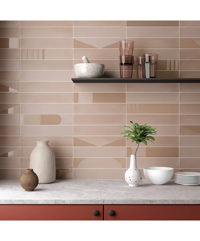 Carrelage Wadi Decor Taupe 6x30 cm - vue d’ambiance