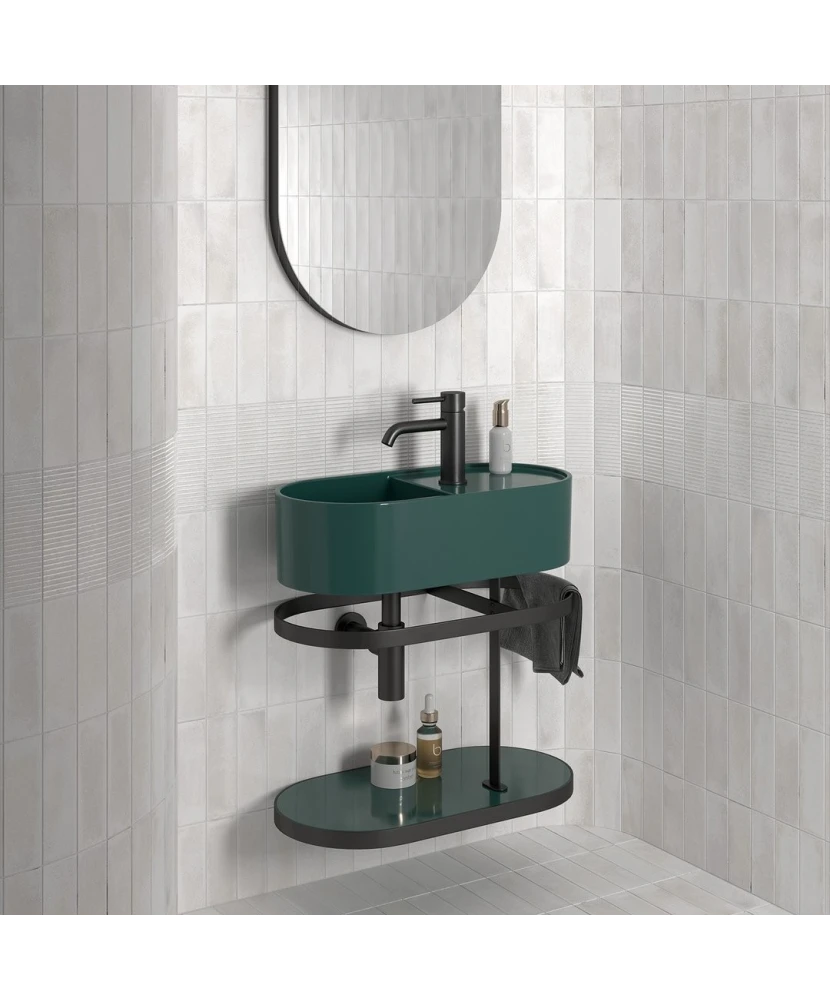 Carrelage Raku Line White 6x18,6 cm - posé en salle de bain