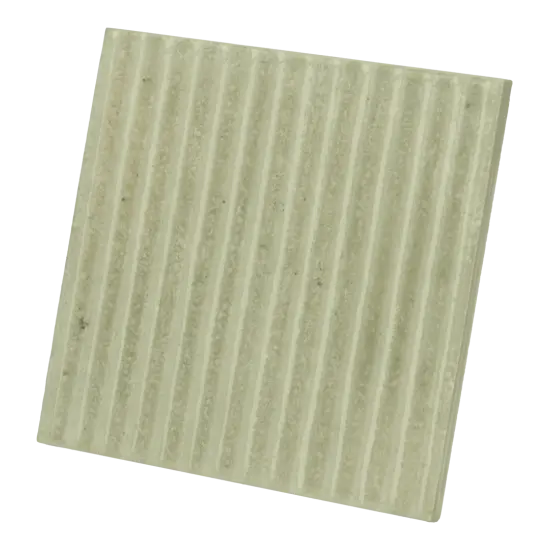 Carrelage Raku Line Sage 10x10 cm - vue latérale du carreau