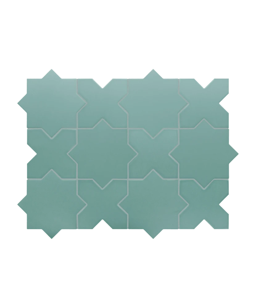 Carrelage Porto Cross Jade 12x12 cm - panneau de carreaux