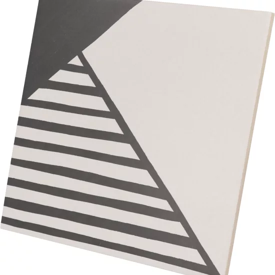 Carrelage Caprice Origami B&W 20x20 cm - vue latérale du carreau