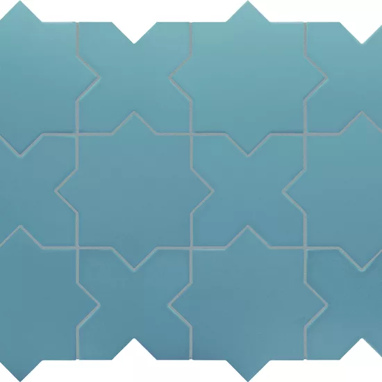 Carrelage Porto Cross Azure 12x12 cm - détail du carreau
