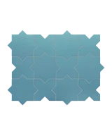 Carrelage Porto Cross Azure 12x12 cm - détail du carreau