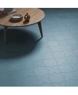 Carrelage Porto Cross Azure 12x12 cm - vue d’ambiance